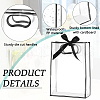 BENECREAT 24Pcs Rectangle PVC Gift Bags with Hole Handle for Candy ABAG-BC0001-64-4