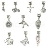 10Pcs 10 Styles Tibetan Style Alloy European Dangle Charms PALLOY-FZ00005-1