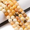 Natural Yellow Jade Beads Strands X-G-F591-17-8MM-3