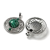 Synthetic Malachite Pendants G-Q158-03M-2