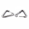 Tarnish Resistant Triangle Huggie Hoop Earrings for Women EJEW-N016-009-NR-2