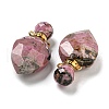 Faceted Natural Rhodonite Pendants G-A225-02G-3