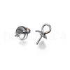 304 Stainless Steel Cup Peg Bails Pendants STAS-S057-58B-P-4