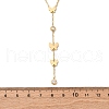 304 Stainless Steel Crystal Rhinestone Butterfly Lariat Necklaces NJEW-R026-12G-5
