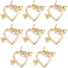 Beebeecraft Brass Cubic Zirconia Pendant KK-BBC0009-88-1