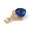 Real 18K Gold Plated Rack Plating Brass Micro Pave Clear Cubic Zirconia Pendants KK-C015-30G-3