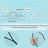 CRASPIRE 10Pcs 2 Colors Plastic Black and White Rain Bonnets AJEW-CP0007-88-2