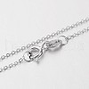 Anti-Tarnish Electroplated Rhodium Plated Sterling Silver Cable Chain Necklaces X-NJEW-N0048-39-18-1