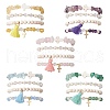 4Pcs 4 Styles Natural Gemstone Beads Stretch Bracelets BJEW-JB11596-2