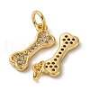 Brass Micro Pave Cubic Zirconia Pendants KK-P308-59G-2