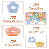 Beadthoven 120Pcs 15 Style Transparent & Opaque Acrylic Bead Frames OACR-BT0001-03-5
