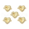 Brass Micro Pave Clear Cubic Zirconia Connector Charms KK-E068-VB342-3