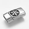 304 Stainless Steel Magnetic Clasps with Glue-in Ends STAS-K122-16-1