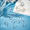 Unicraftale 24Pcs 304 Stainless Steel Ring Stud Earrings STAS-UN0057-81-2