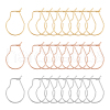 Unicraftale 304 Stainless Steel Hoop Earring Findings Kidney Ear Wires STAS-UN0012-43-1