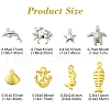 15Pcs 15 Styles Ocean Theme Alloy Pendants FIND-YW0005-11-2