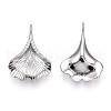 Rhodium Plated 925 Sterling Silver Micro Pave Cubic Zirconia Pendants STER-T004-32P-1