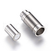 Tarnish Resistant 304 Stainless Steel Magnetic Clasps with Glue-in Ends X-STAS-D159-15-2