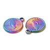 Ion Plating(IP) 304 Stainless Steel Pendants STAS-L020-006RC-2