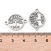 201 Stainless Steel Connector Charms STAS-A090-17P-3