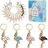 Flamingo Pendant Stitch Markers HJEW-SC00008-1