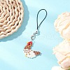 Glass Seed Bead Beaded Charm Mobile Straps HJEW-MZ00266-02-1