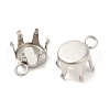 304 Stainless Steel Charms Rhinestone Claw Settings STAS-U025-02B-P-2
