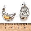 304 Stainless Steel Two-tone Stud Earrings for Women EJEW-R023-01GP-06-5
