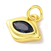 Rack Plating Brass Micro Pave Cubic Zirconia Charms KK-F881-04G-03-2
