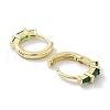 Brass Pave Cubic Zirconia Hoop Earrings for Women EJEW-L269-135G-3