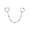 S925 Sterling Silver Chain Hoop Earrings MC5982-2-1