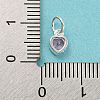 925 Sterling Silver Birthstone Charms STER-G035-01E-04-3