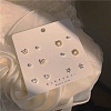 6 Pairs Anti-Tarnish Exquisite 925 Sterling Silver Stud Earrings Sets for Girls Women WG93702-16-1