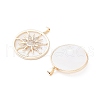 Rack Plating Brass Shell Pendants KK-A183-42G-2