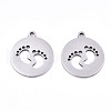 1st Mother's Day Jewelry Non-Tarnish 201 Stainless Steel Pendants STAS-S081-008-2
