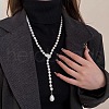 Alloy & Glass Pearl Round Beaded Y Necklaces for Women FS-WGF55A0-01-3