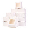 Square Paper Biscuit Boxes with Lace Edged Square Clear Window CON-TAC0001-12A-01-2