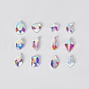 Flat Back Glass Rhinestones Cabochons MRMJ-WH0077-076-2