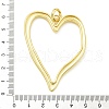 Heart Rack Plating Brass Big Pendants KK-Z067-10G-3