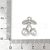 Brass Micro Pave Clear Cubic Zirconia Pendants KK-M322-51P-3