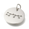Anti-Tarnish 304 Stainless Steel Pendants STAS-M074-02J-P-2