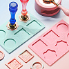 DELORIGIN 3Pcs 3 Color Square & Round & Flower Silicone Wax Melt Molds DIY-DR0001-35-4
