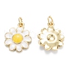 Brass Enamel Pendants KK-M220-04G-B-2