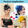 BENECREAT 7Pcs 7 Colors EVA Cloth Round Fascinator Hat Base for Stewardess Millinery AJEW-BC0007-94-6