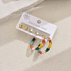 3 Pairs Stainless Steel Enamel Earring Sets CK7727-2