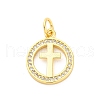 Brass Micro Pave Cubic Zirconia Pendants KK-D325-60G-01-1