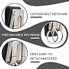 ANATTASOUL 2Pcs 2 Colors Men Cowhide Leather Belt Loop Keychain KEYC-AN0001-01-3