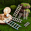 SUPERFINDINGS 60Pcs 4 Style Miniature Unfinished Wood Ladder FIND-FH0004-96-2