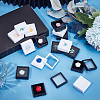 HOBBIESAY 16Pcs 2 Colors Clear Window Plastic Loose Diamond Boxes OBOX-HY0001-01-5