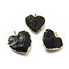 Natural Obsidian Pendants G-P487-04G-1